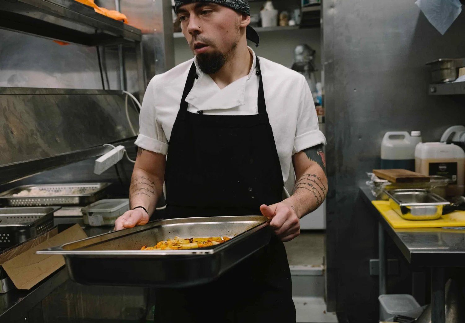 In the kitchen at Hendersons